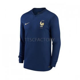 Maillot de Foot France Domicile Coupe du monde 2022 Manches Longues